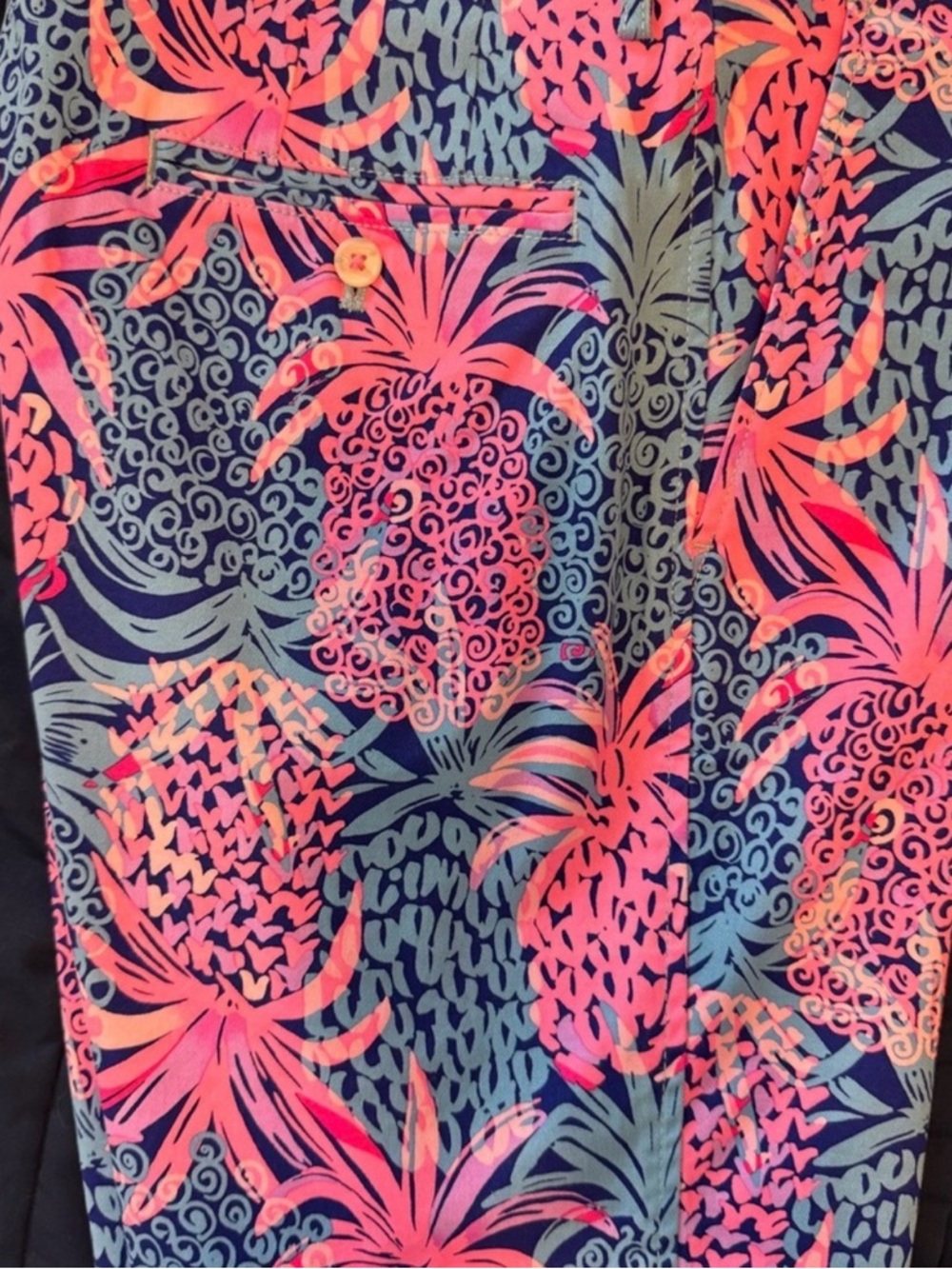 NWT Men’s Lilly Pulitzer Beaumont stretch, Borealis Blue & Vibrant Pink Design